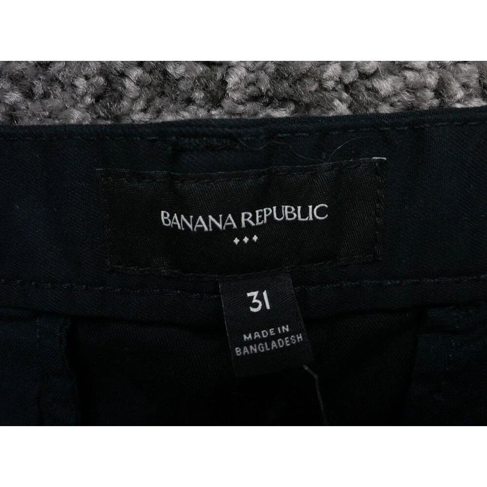 Banana Republic Shorts Mens 31 Actual 32 Black Slim Lived In Chino Stretch NWT